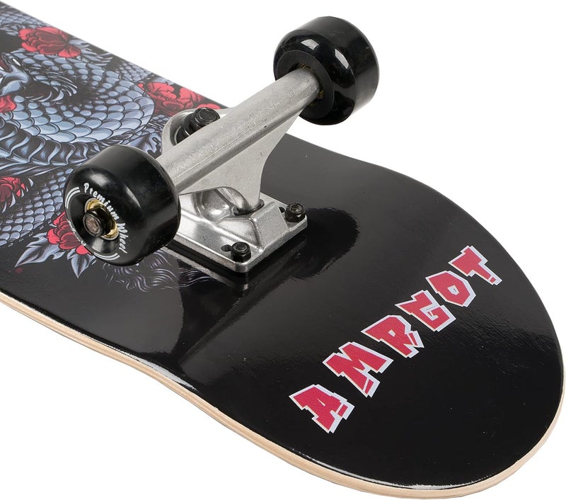 Amrgot Skateboards for Beginners,31 * 8 inches Complete Skateboards for Kids,Boys,Girls and Adults,7 Layer Maple Wood,Double Kick Deck Concave Standard and Tricks Skateboard - Image 4